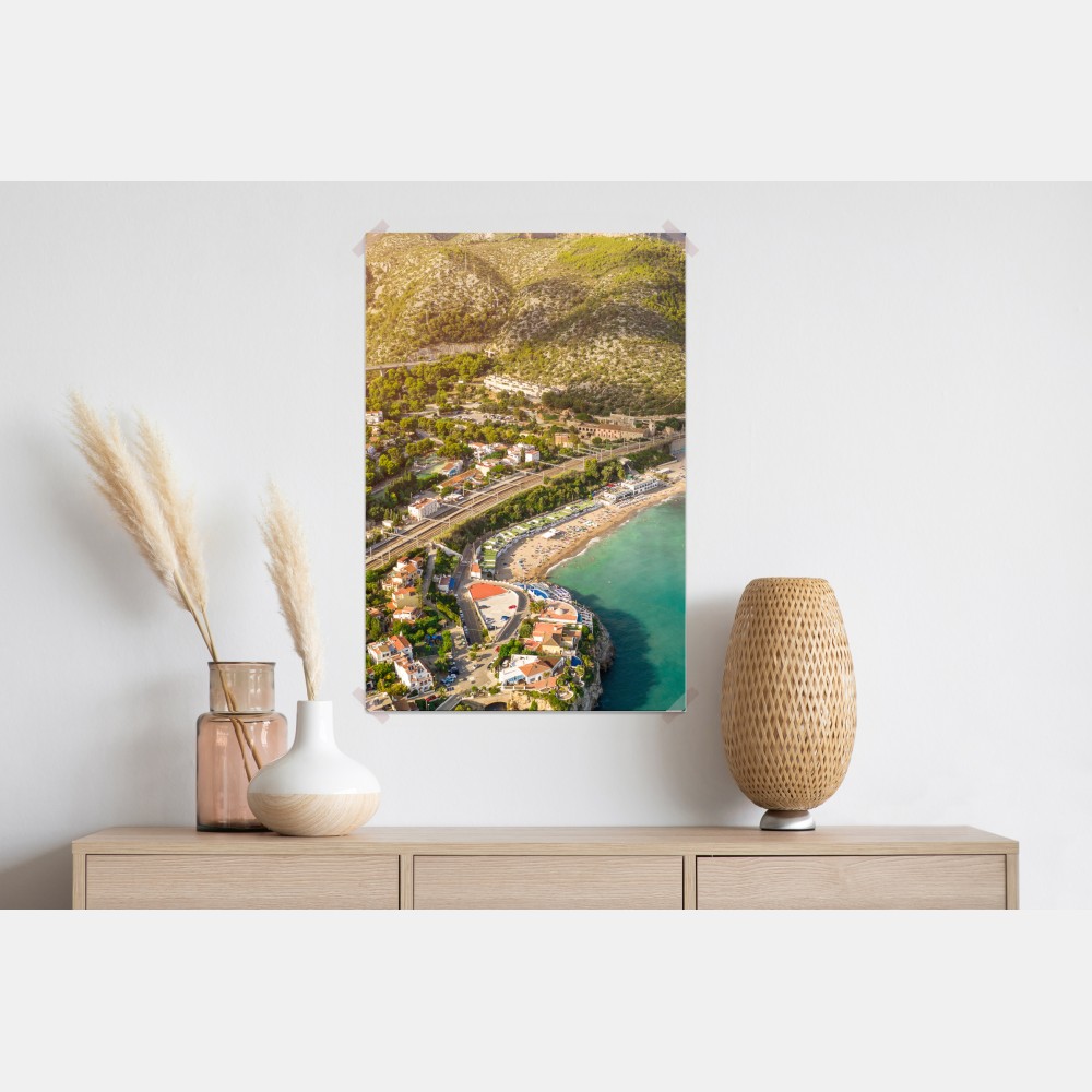 Poster türkise küstenlandschaft aus der vogelperspektive – Wallnifity® Poster türkise küstenlandschaft aus der vogelperspektive – Wallnifity®