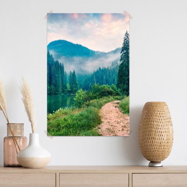 Poster nebliger morgen am Lacu Roșu – Wallnifity® Poster nebliger morgen am Lacu Roșu – Wallnifity®