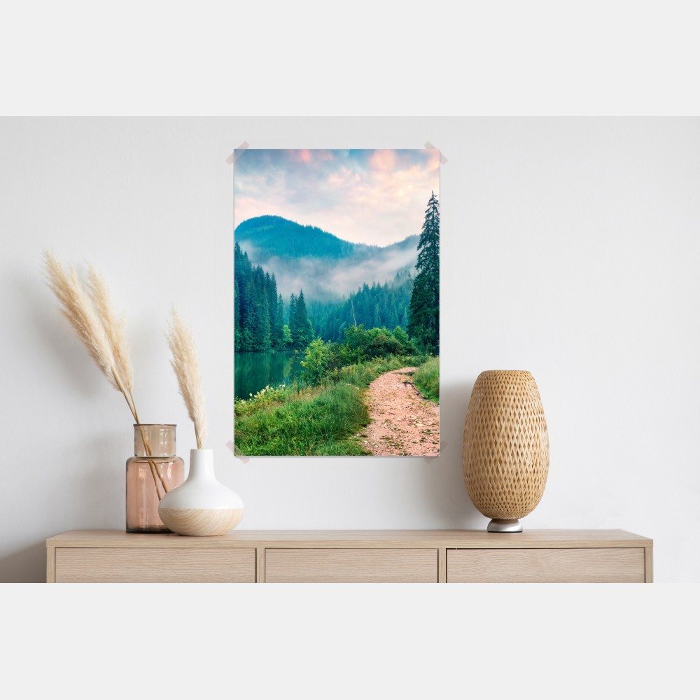 Poster nebliger morgen am Lacu Roșu – Wallnifity® Poster nebliger morgen am Lacu Roșu – Wallnifity®