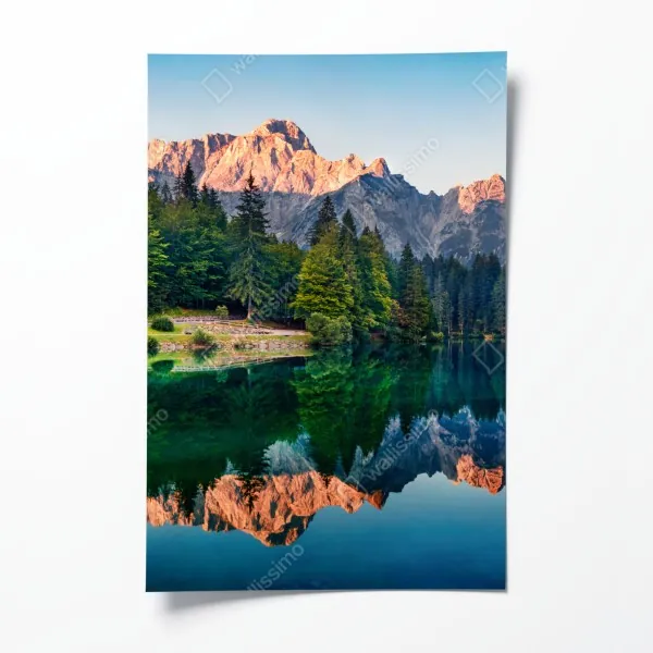 Poster lila fliederblüte mit tau – Wallnifity®