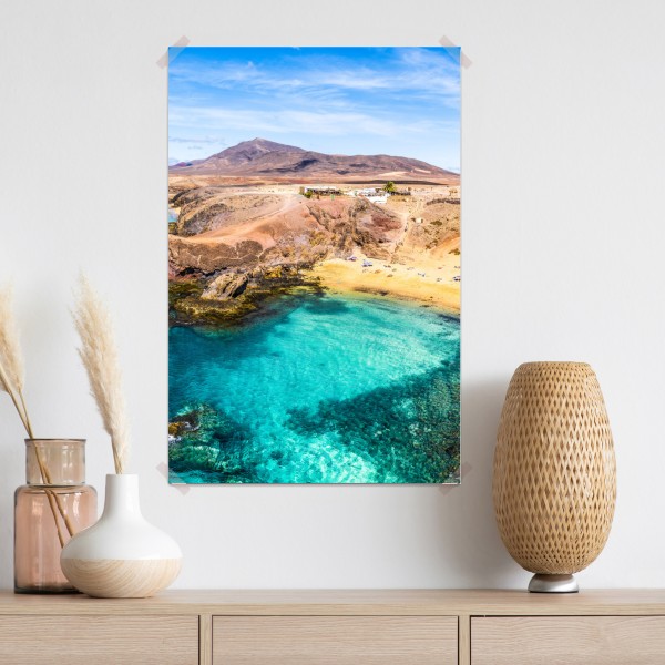 Poster türkisbucht bei Papagayo – Wallnifity® Poster türkisbucht bei Papagayo – Wallnifity®