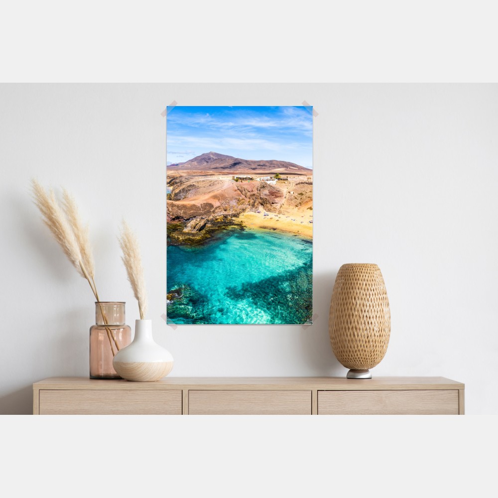 Poster türkisbucht bei Papagayo – Wallnifity® Poster türkisbucht bei Papagayo – Wallnifity®