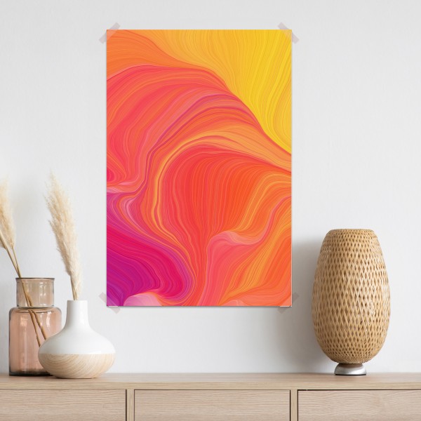 Poster leuchtende fließende farbwellen – Wallnifity® Poster leuchtende fließende farbwellen – Wallnifity®