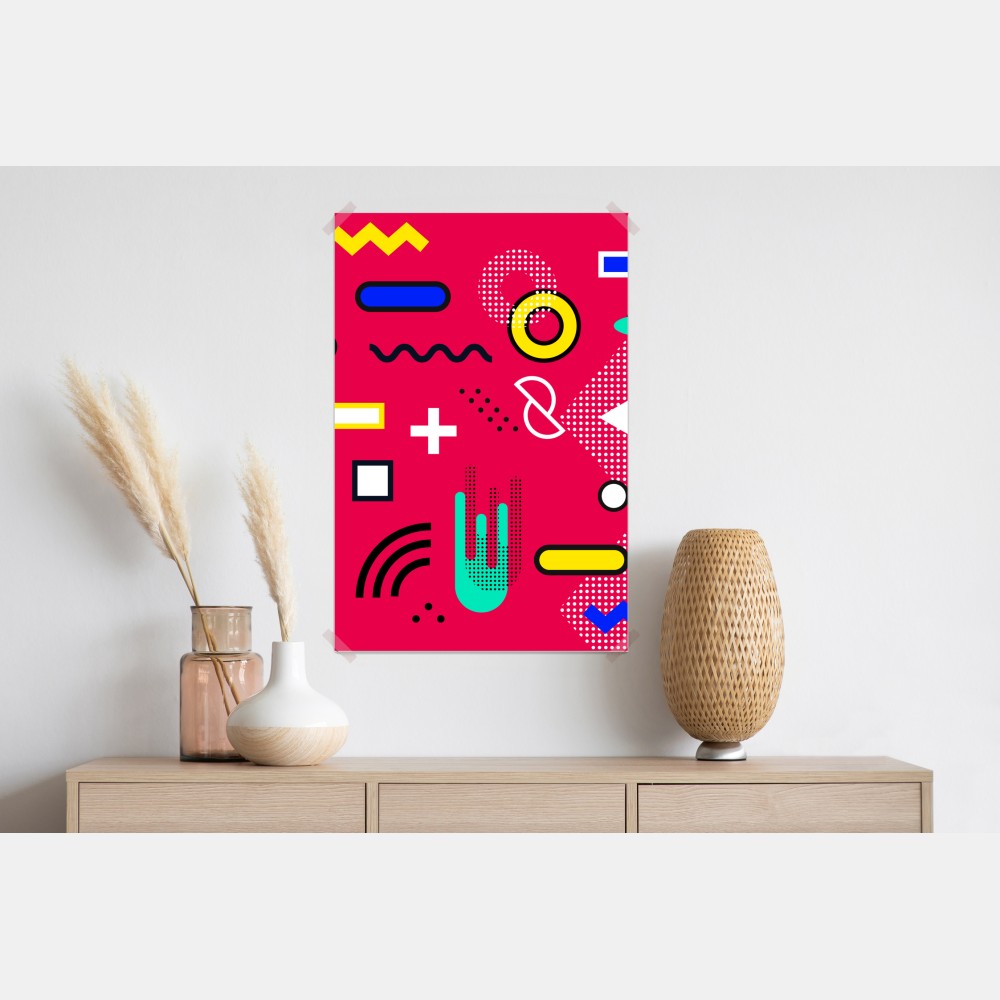 Poster lebhaftes geometrisches pop-muster – Wallnifity® Poster lebhaftes geometrisches pop-muster – Wallnifity®