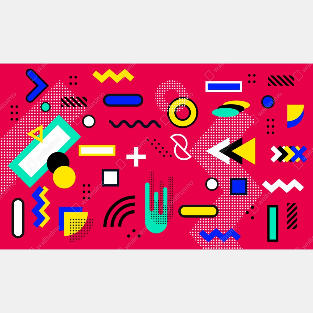 Poster lebhaftes geometrisches pop-muster – Wallnifity® Poster lebhaftes geometrisches pop-muster – Wallnifity®