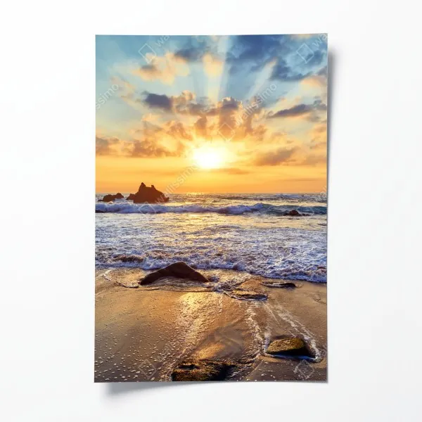 Poster tropischer palmenstrand – Wallnifity®