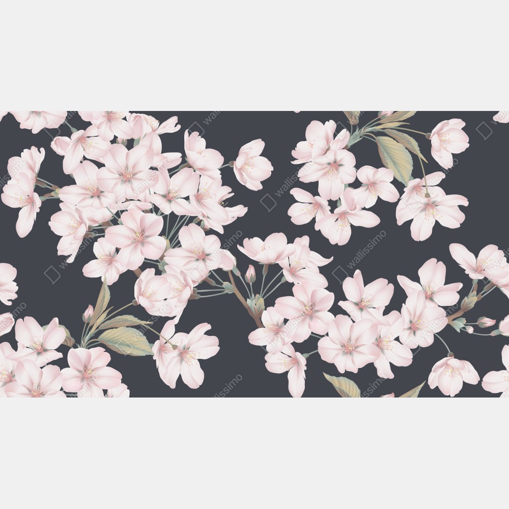 Poster zartes kirschblütenmuster – Wallnifity® Poster zartes kirschblütenmuster – Wallnifity®