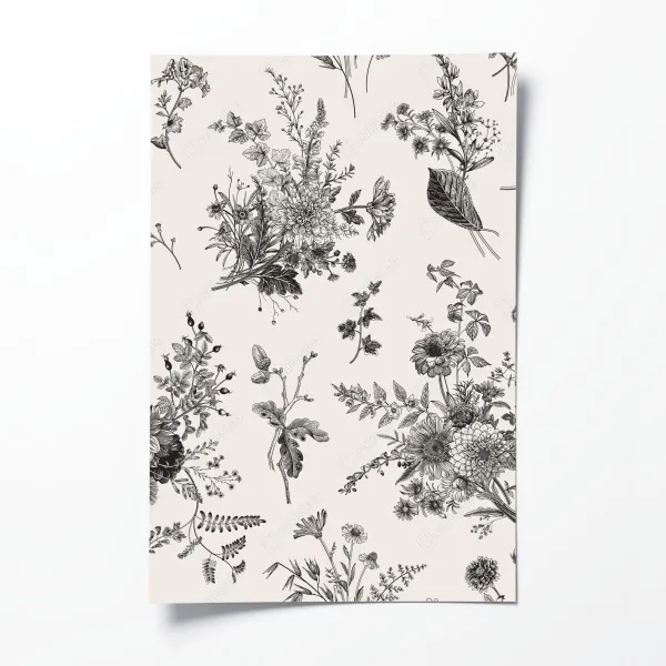 Poster boho aquarell-panda mit federn – Wallnifity®