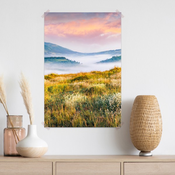 Poster nebliger morgen in den Karpaten – Wallnifity® Poster nebliger morgen in den Karpaten – Wallnifity®