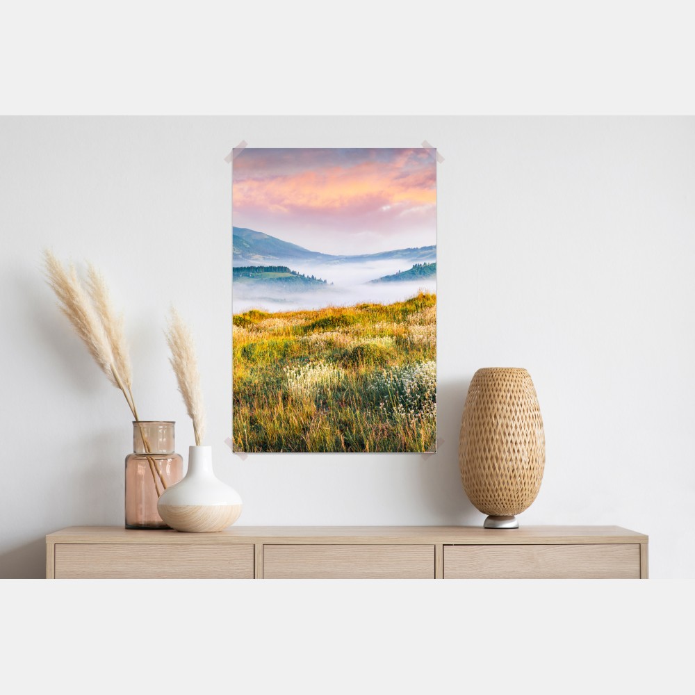Poster nebliger morgen in den Karpaten – Wallnifity® Poster nebliger morgen in den Karpaten – Wallnifity®