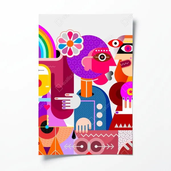 Poster türkisfarbenes küstenpanorama – Wallnifity®