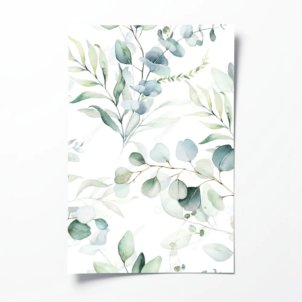 Poster aquarell eukalyptus blättermuster – Wallnifity® Poster aquarell eukalyptus blättermuster – Wallnifity®