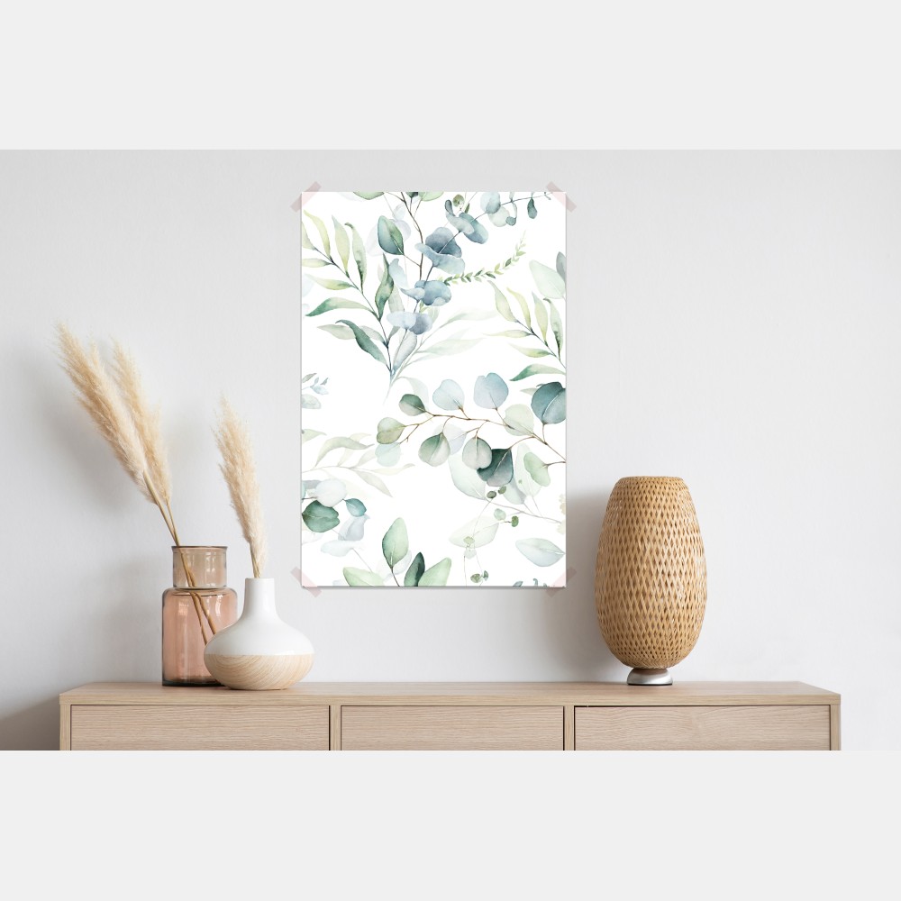 Poster aquarell eukalyptus blättermuster – Wallnifity® Poster aquarell eukalyptus blättermuster – Wallnifity®