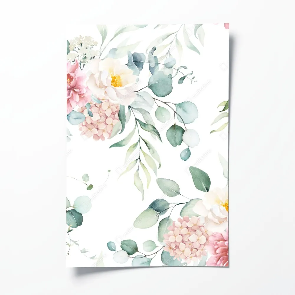 Poster zarter aquarellblumenstrauß – Wallnifity® Poster zarter aquarellblumenstrauß – Wallnifity®