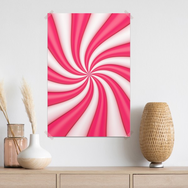 Poster rosa bonbonspirale – Wallnifity® Poster rosa bonbonspirale – Wallnifity®
