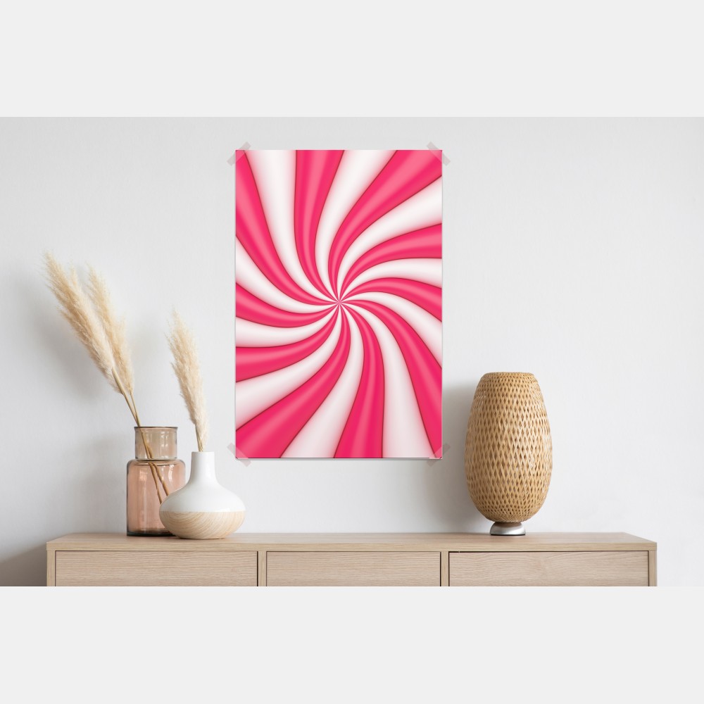 Poster rosa bonbonspirale – Wallnifity® Poster rosa bonbonspirale – Wallnifity®
