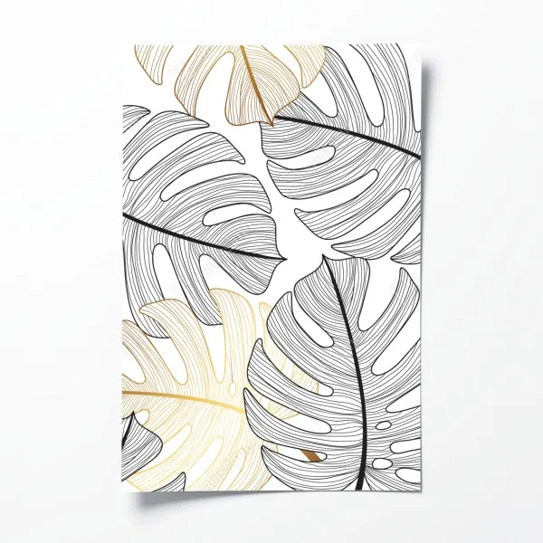 Poster gelbe geometrische abstraktion 3d – Wallnifity®