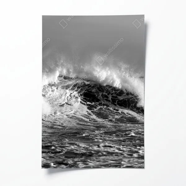 Poster roter fuchs in nebliger landschaft – Wallnifity®