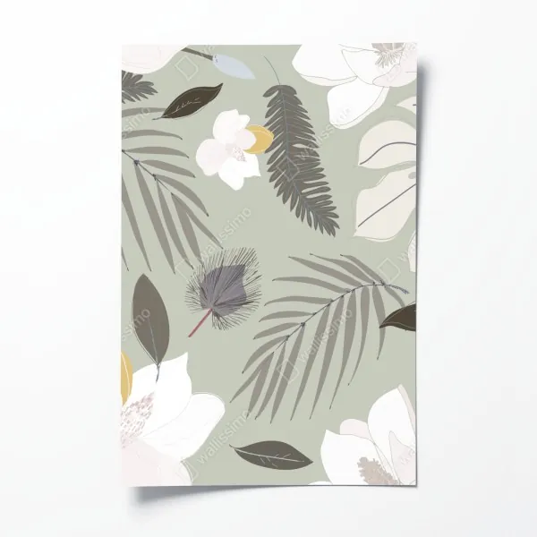 Poster stilisiertes wellenmuster – Wallnifity®