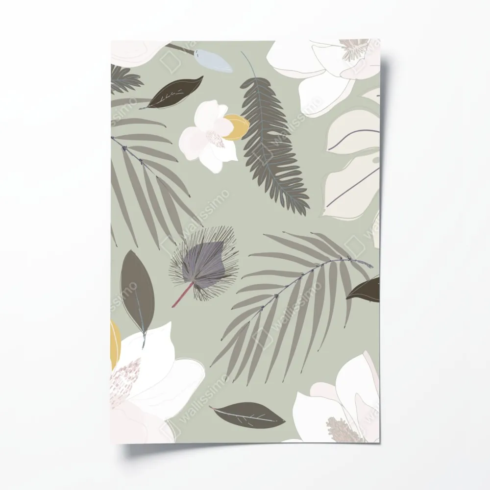 Poster zartes pastell botanikmuster – Wallnifity® Poster zartes pastell botanikmuster – Wallnifity®