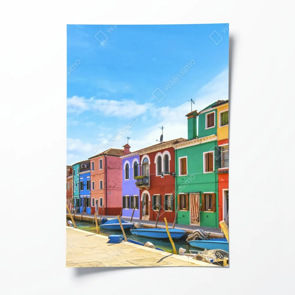 Poster bunte kanalhäuser von Burano – Wallnifity® Poster bunte kanalhäuser von Burano – Wallnifity®
