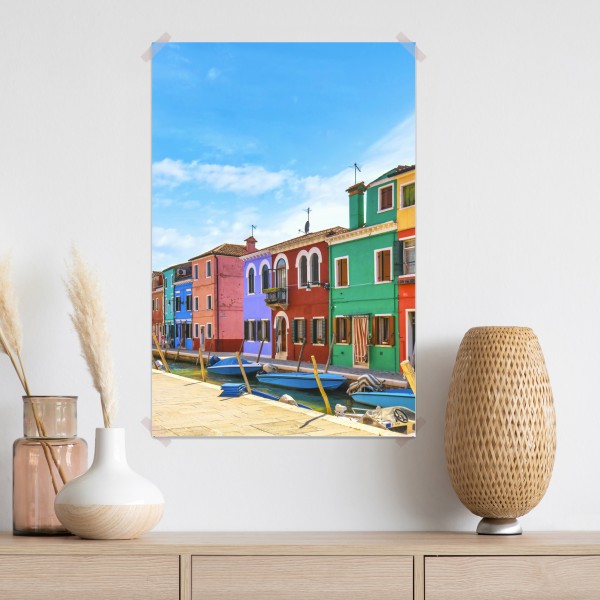Poster bunte kanalhäuser von Burano – Wallnifity® Poster bunte kanalhäuser von Burano – Wallnifity®