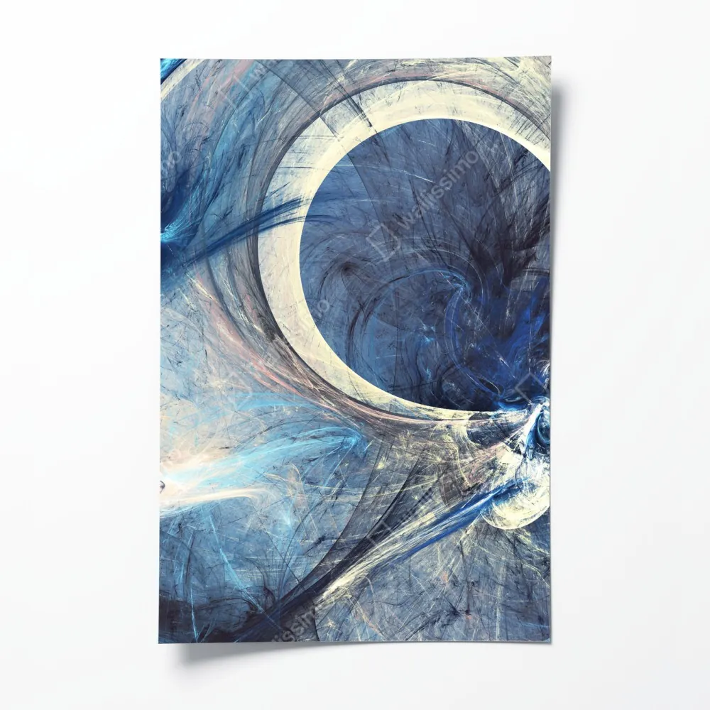 Poster blauer fraktalwirbel – Wallnifity® Poster blauer fraktalwirbel – Wallnifity®