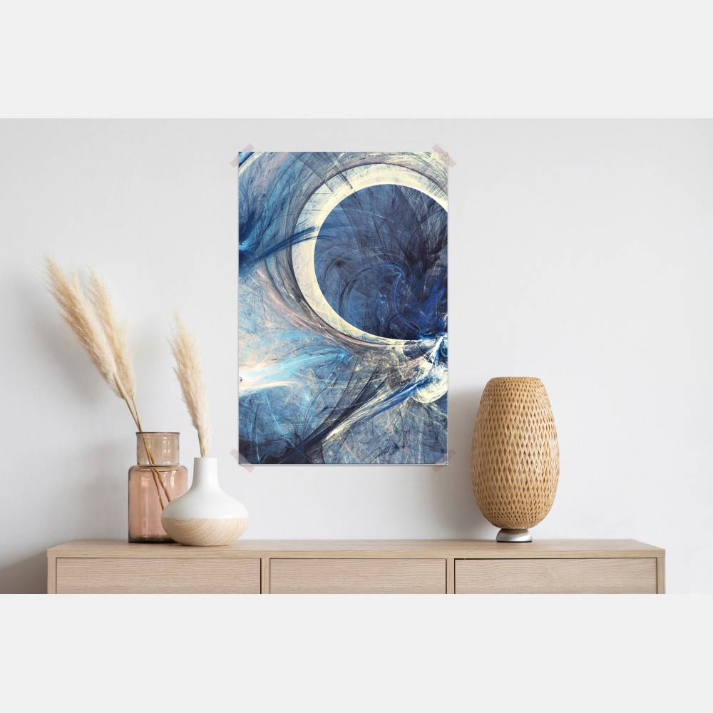 Poster blauer fraktalwirbel – Wallnifity® Poster blauer fraktalwirbel – Wallnifity®