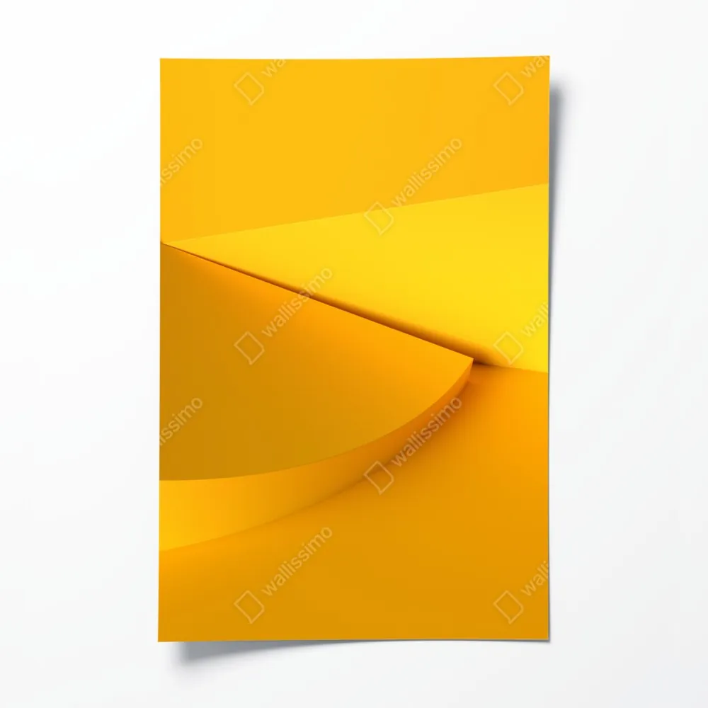 Poster gelbe geometrische abstraktion 3d – Wallnifity® Poster gelbe geometrische abstraktion 3d – Wallnifity®
