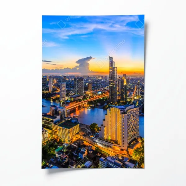 Poster eisberg und bergreflexionen in türkisfarbenem wasser – Wallnifity®