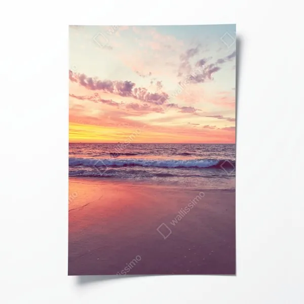 Poster boho aquarell-panda mit federn – Wallnifity®