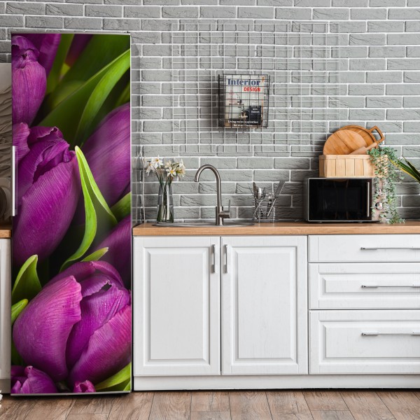 Kühlschrankaufkleber aquarell flamingo nahtloses muster – Wallnifity®