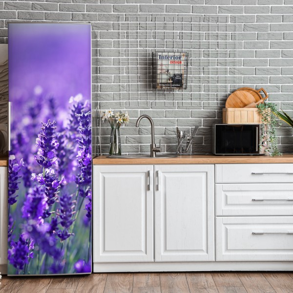 Kühlschrankaufkleber lebendige violette abstrakte komposition – Wallnifity®