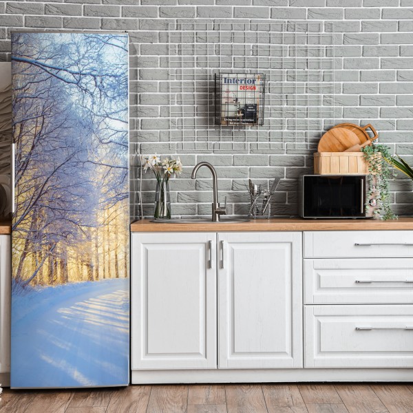 Kühlschrankaufkleber pastellfarbenes geometrisches muster mit halbkreisen – Wallnifity®