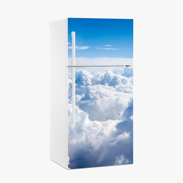 Kühlschrankaufkleber ruhige wolkenlandschaft am blauen himmel