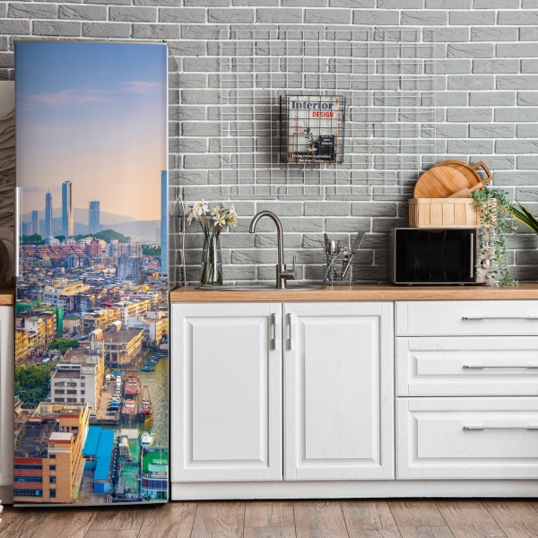 Kühlschrankaufkleber monochromes geometrisches punktmuster – Wallnifity®