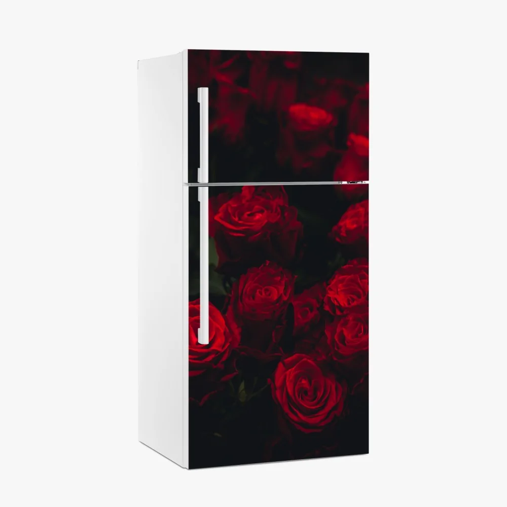 Kühlschrankaufkleber dunkler rosenstrauß – Wallnifity®