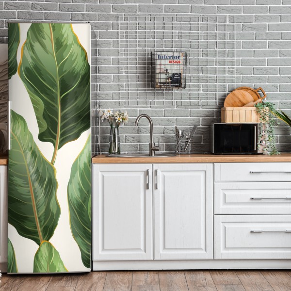 Kühlschrankaufkleber lebhafte aquarell-abstraktion in warmen tönen – Wallnifity®