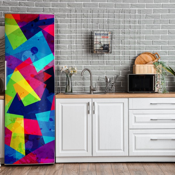 Kühlschrankaufkleber aquarell eukalyptusblätter auf dunklem hintergrund – Wallnifity®