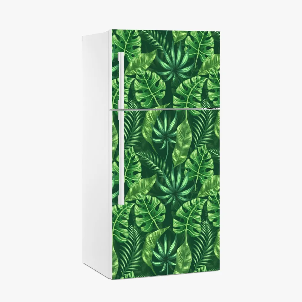 Kühlschrankaufkleber tropisches monstera blattmuster – Wallnifity®