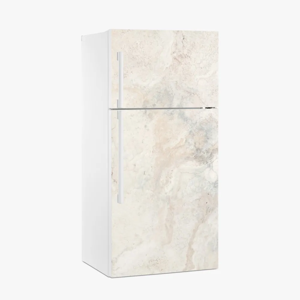 Kühlschrankaufkleber weiche beige marmorstruktur – Wallnifity®