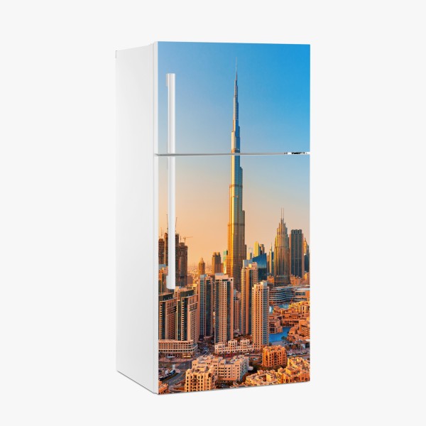 Kühlschrankaufkleber Eiffelturm am Champ de Mars, lebendige pariser skyline – Wallnifity®