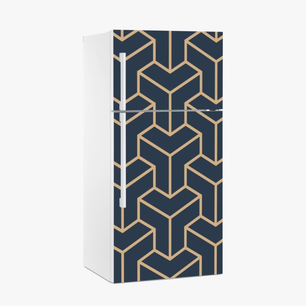 Kühlschrankaufkleber monochromes geometrisches punktmuster – Wallnifity®