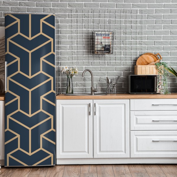 Kühlschrankaufkleber monochromes geometrisches punktmuster – Wallnifity®