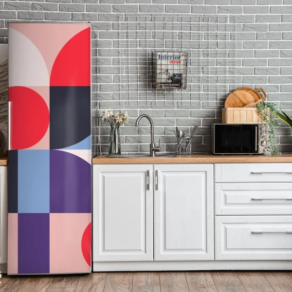Kühlschrankaufkleber aquarellmuster mit blaubeeren und brombeeren – Wallnifity®