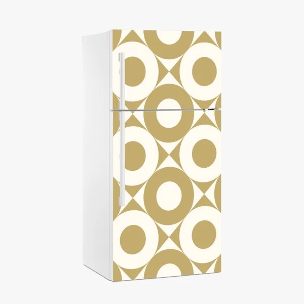 Kühlschrankaufkleber goldenes geometrisches kreismuster