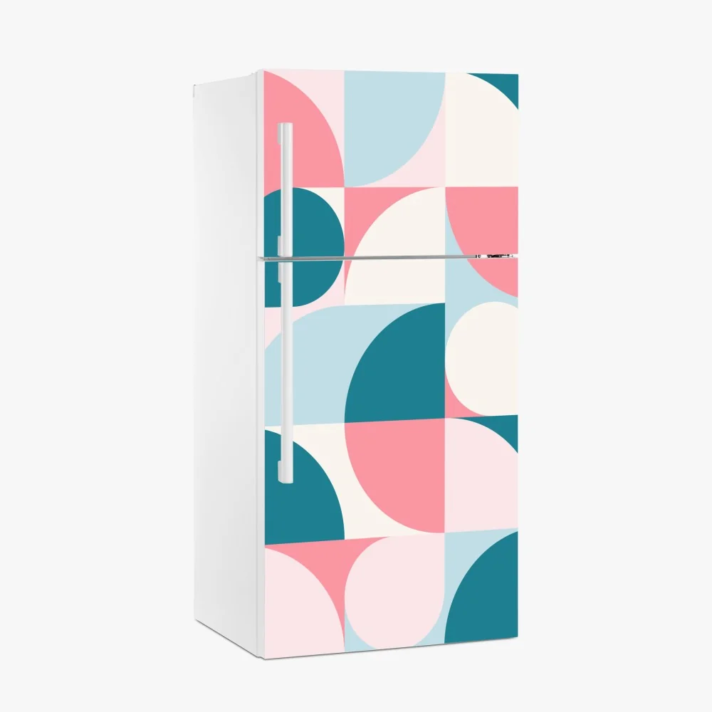 Kühlschrankaufkleber pastell geometrische mosaik – Wallnifity®