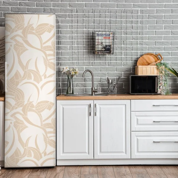 Kühlschrankaufkleber aquarellmuster mit vögeln und rosen – Wallnifity®