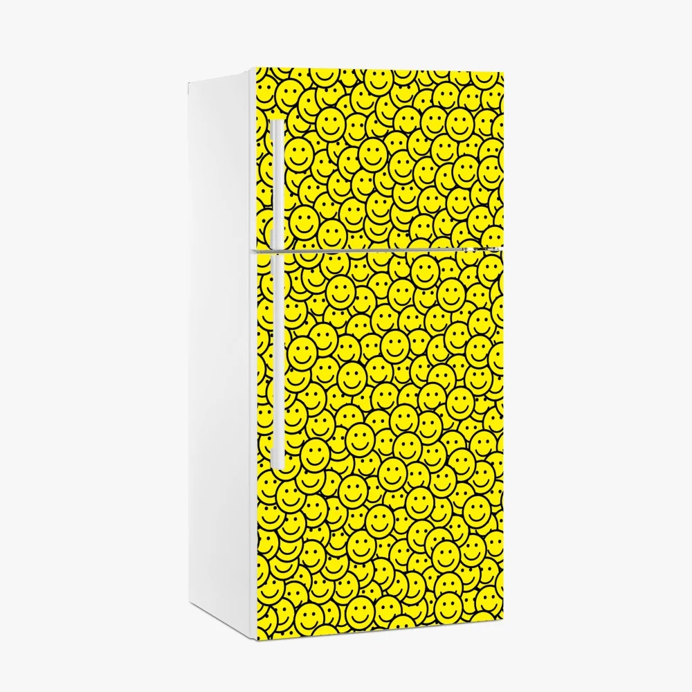 Kühlschrankaufkleber fröhliches smiley muster – Wallnifity®