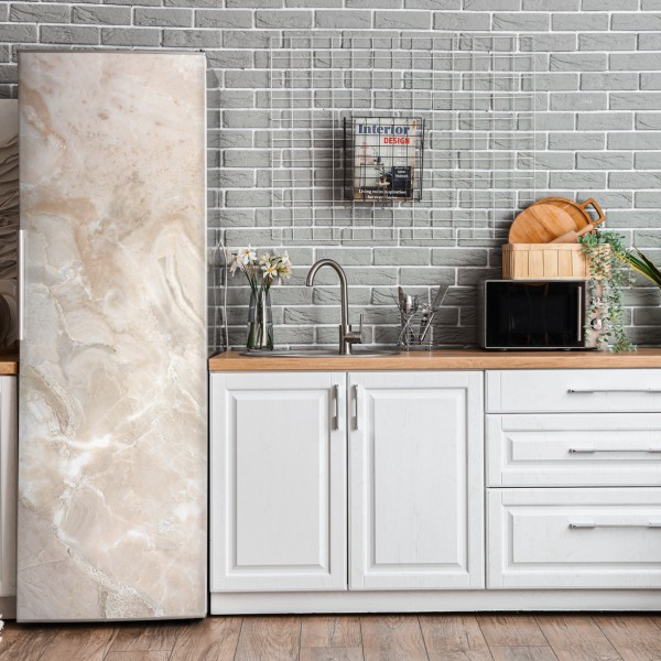 Kühlschrankaufkleber goldenes blattmuster nahtloses design – Wallnifity®